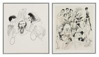 Hirschfeld, Al. "Stars of the Westport Playhouse" & "The Merchant of Venice" Signed & Numbered Lithograph.