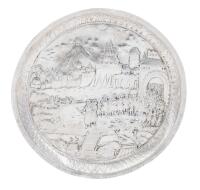 Impressive, Antique Heavily Plated Silver Plaque of the Babylonian Expulsion of the Jews Out of Jerusalem