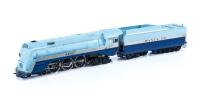 Tenshodo PFM Santa Fe HO Scale Brass Blue Goose Steam Locomotive and Tender in Near to Mint Unused Condition. Very Appealing and