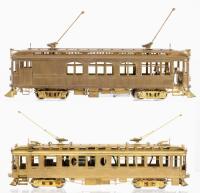 Two Vintage HO E. Suydam & Co. Powered Cars. Models #1000 Pacific Electric Commoder Business Car & Model 1300 Pacific Electric C