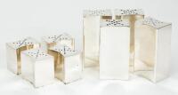 Four Pair of Salt and Pepper Shakers in Sterling Silver by Allan Adler Mid-Century Modern Design