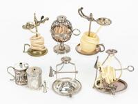 Collection of 7 (Seven) Vintage and Antique "Wax Jacks". One in Sterling Silver