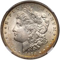 1878 Morgan $1. 7 Tail Feathers, Rev of 1878 NGC MS64