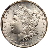 1880 Morgan $1 NGC MS64