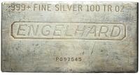 A 100 Troy Ounce .999+ Fine Silver Bar