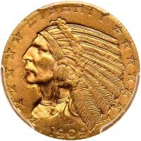 1909 $5 Indian