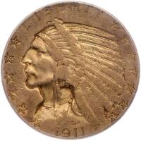 1911-S $5 Indian
