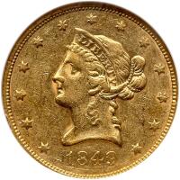 1849 $10 Liberty NGC EF45