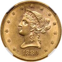 1880-S $10 Liberty NGC MS62