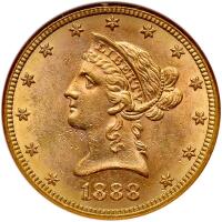 1888-S $10 Liberty NGC MS62