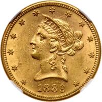1889-S $10 Liberty NGC MS62