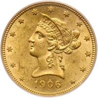 1906 $10 Liberty PCGS MS62