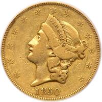 1850 $20 Liberty