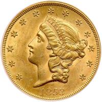 1853 $20 Liberty