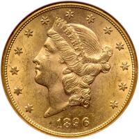 1896-S $20 Liberty NGC MS61