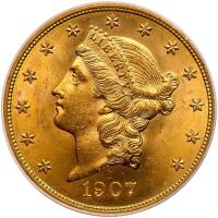 1907-D $20 Liberty