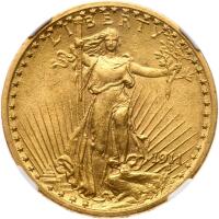 1911 $20 St. Gaudens NGC MS61