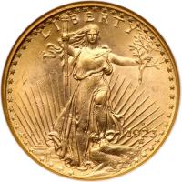 1923-D $20 St. Gaudens NGC MS64