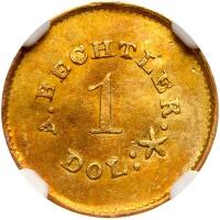 August Bechtler, 1 DOLLAR CAROLINA, 27 gr. 21 carats