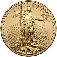 2011. Gold American Eagle $25.00 (&Acirc;&frac12; ozt) Brilliant Uncirculated
