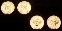 1980-84. 5-piece Set of American Arts Series Gold &Acirc;&frac12; oz Medals