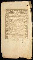 Rhode Island. May 1786 9 Pence Note and 2 Shillings & Six Pence Note
