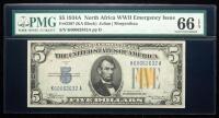 1934-A, $5 World War II Emergency Note. North Africa