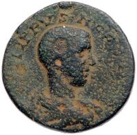 City Coins of Israel. Akko-Ptolemais in Phoenicia. Philip II. &Atilde;&dagger; 30 (19.00 g), as Caesar, AD 244-247