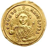 Michael III, 'the Drunkard' with Thelca, 842-850, Gold Solidus (4.34 g)