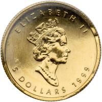 Canada. 5 Dollars, 1999