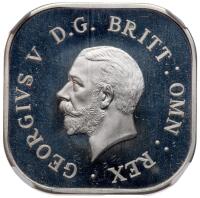 Australia. 1921-dated Geroge V Fantasy square pattern Crown of Five Shillings
