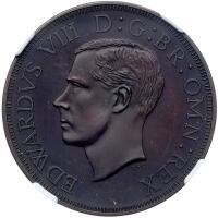 Australia. 1937-dated Edward VIII Fantasy Crown of Five Shillings