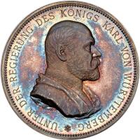 German States: W&Atilde;&frac14;rttemberg. "Ulm Minster" Silver Medal, 1890