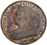 Great Britain. Silver Proof Set: Crown, Halfcrown, Florin, Shilling, Sixpence and Threepence, 1893