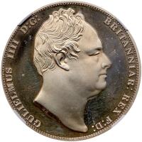 Ireland. 1830-dated William IV Crown or Five Shillings NGC PF63 Cameo
