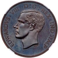 Jersey. 1937-dated Edward VIII Pattern Double Florin or Four Shillings NGC PF63