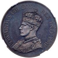 Jersey. 1937-dated Edward VIII Model Four Shillings NGC PF64 BN