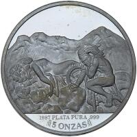 Mexico. 5 Onzas, 1987