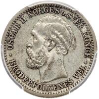 Norway. 50 Ore, 1877