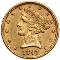 1897 $5 Liberty EF40