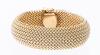 Stylish, Tailored, Ladies 14K Yellow Gold Mesh Bracelet Perfect for Business to Evening Wear.