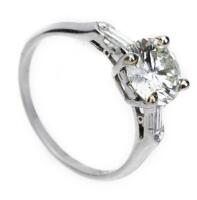 Ladies Diamond Solitaire 1.50 Carats, Brilliant H-I Color Set in Platinum