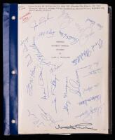 Clark McClelland's Personal Copy of His Astronaut Monument Design/Proposal SIGNED BY 25+ ASTRONAUTS AND NASA LUMINARIES