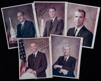 Twenty (24) Autographed Color Portraits of NASA Astronauts, All Red Serial Numbers and Printed on Verso "A Kodak Paper)
