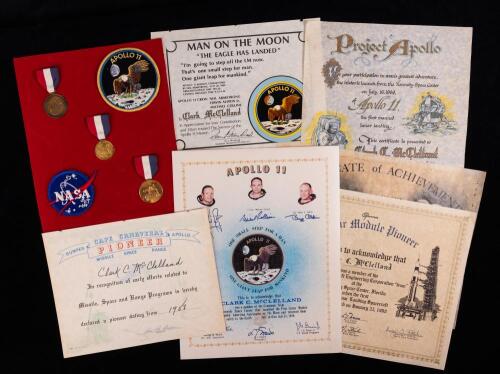 Eighteen (18) Mission Recognition Certificates Awarded to Clark McClelland from Mostly NASA, but also Martin Marietta, Grumman &