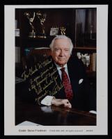 Walter Cronkite: Lengthy and Heartfelt Inscription to Clark McClelland in Gold Pen on Official Portrait from CBS, Photo: Steve F