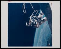 Gemini 4: Ed White's Remarkable Space Walk Vintage Original Color Photograph, Red Letters "A Kodak Paper" Photograph