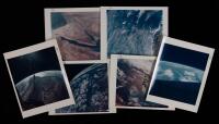 Six Vintage Color Red Number Earth Photographs Taken From Various Gemini Missions