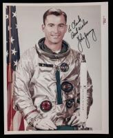 Pristine Inscribed and Signed Official Photograph Portrait by Astronaut John Young to Clark McClelland ca. 1964 in Space Suit.