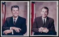 Rare Vintage Original Red Letter Portraits of Astronauts Elliott See, Jr. and Charles Bassett Printed on "A Kodak Paper"